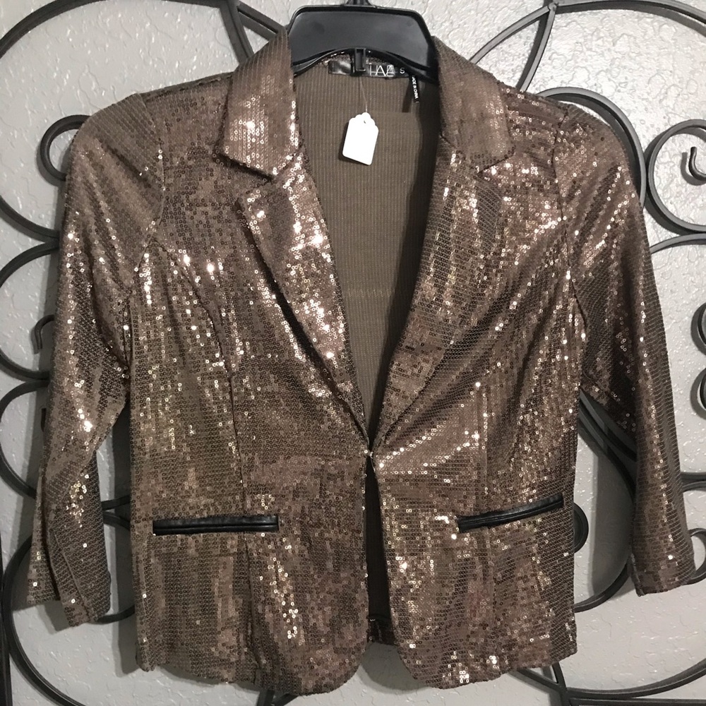 Brown Sequins Blazer